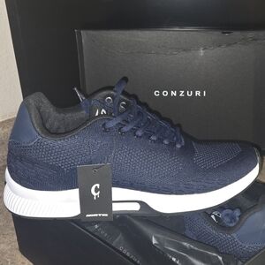 Men's Navy Knit Sneakers - Lightweight Everyday Trainer